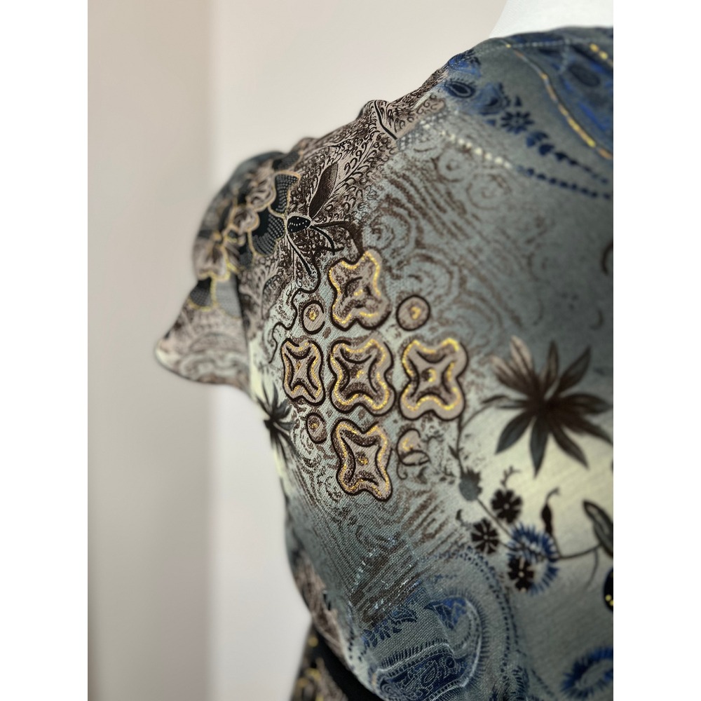 90s/Y2K Fairycore Whismy Boho Floral Blouse Flowy Ruffle Romantic Festival Top - Picture 11 of 12